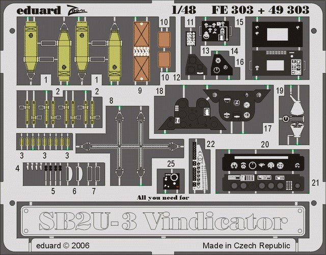 Eduard 49303 1/48 Aircraft- SB2U3 Vindicator for ATE (Painted)