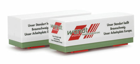 Herpa 76098 HO Scale Trailers pkg(2) -- Truck Boxes - "Wandt"
