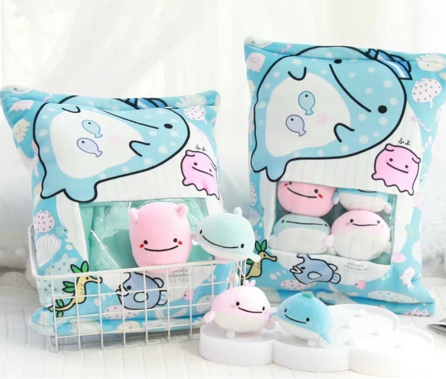 Snack Bag Plush Pillow – Soft Stuffed Toy with 8 Mini Plush Snacks
