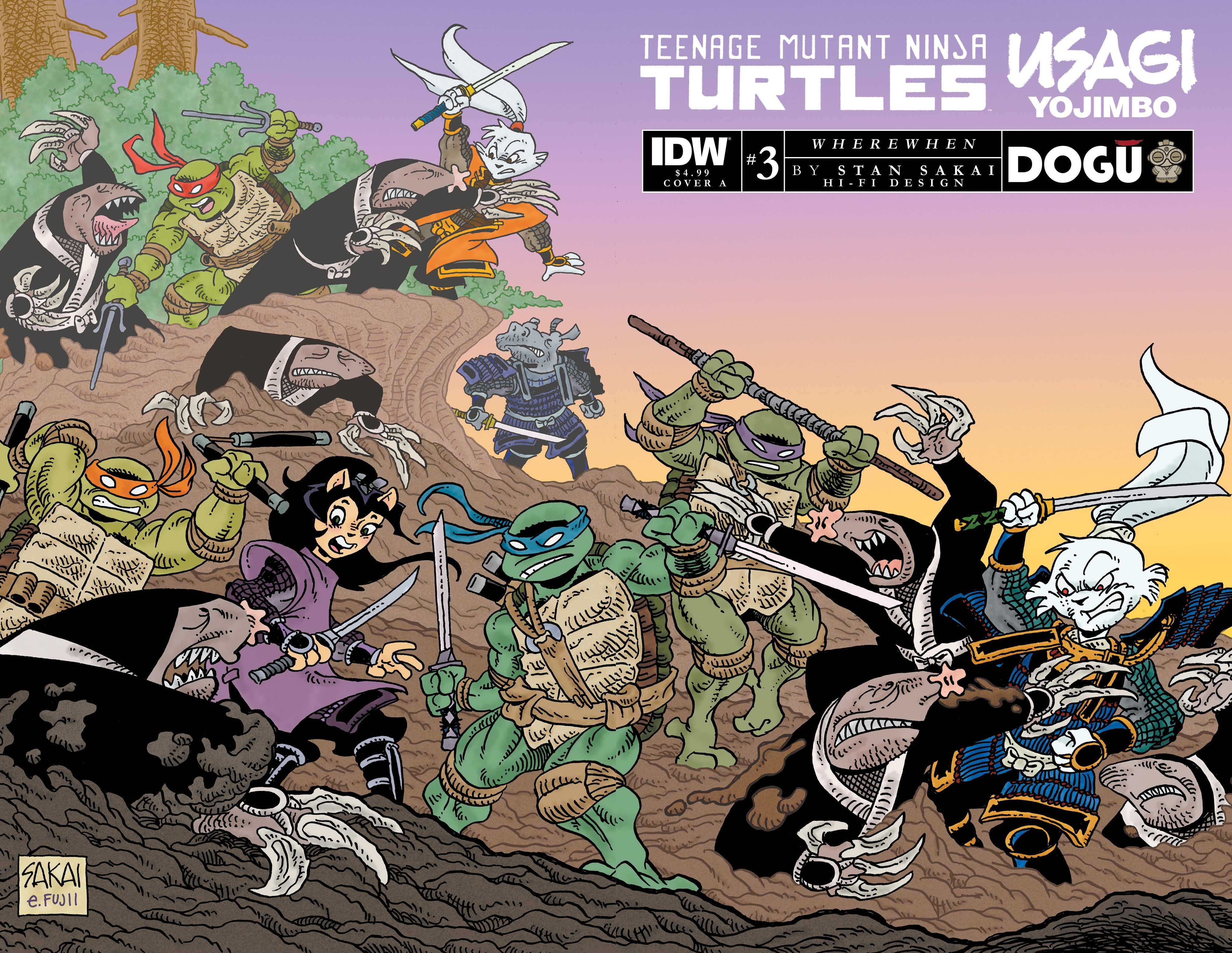 Teenage Mutant Ninja Turtles TMNT Usagi Yojimbo Wherewhen #3 A Sakai (05/24/2023) Idw