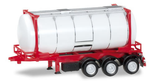 Herpa 76678 HO Scale 26' Container Trailer - Assembled -- Various Standard Colors