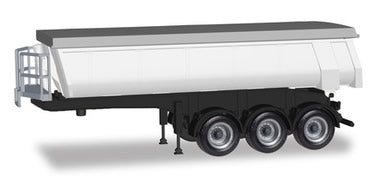 Herpa 76906 HO Scale Covered Dump Trailer - Assembled -- Undecorated