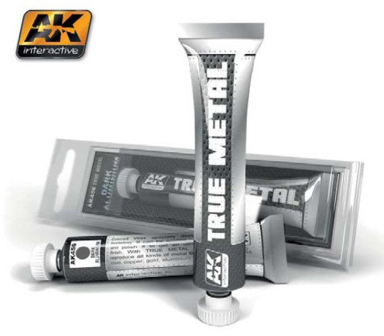AK Interactive 456 True Metal: Dark Aluminum Wax Paint 20ml Tube