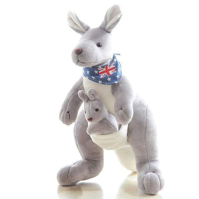 Kangaroo Plush Toy – Soft Stuffed Animal with Baby Pouch