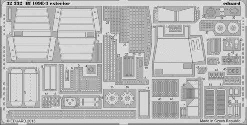 Eduard 32332 1/32 Aircraft- Bf109E3 Exterior for DML