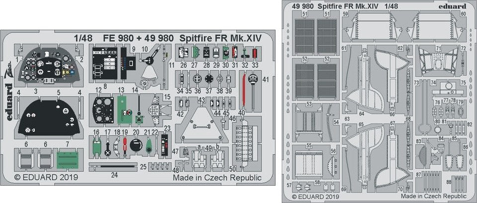 Eduard 49980 1/48 Aircraft- Spitfire FR Mk XIV for ARX (Painted)