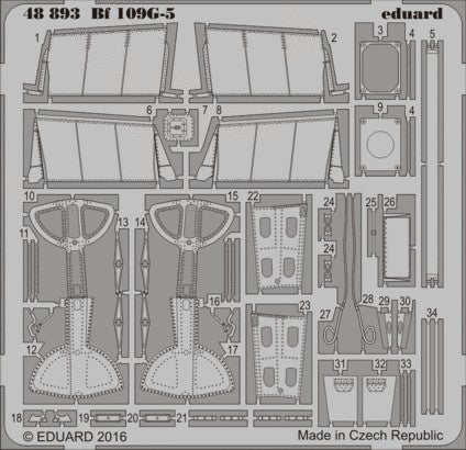 Eduard 48893 1/48 Aircraft- Bf109G5 for EDU