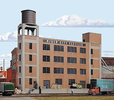 Walthers Cornerstone 933-3178 HO Scale River City Textiles Background -- Kit