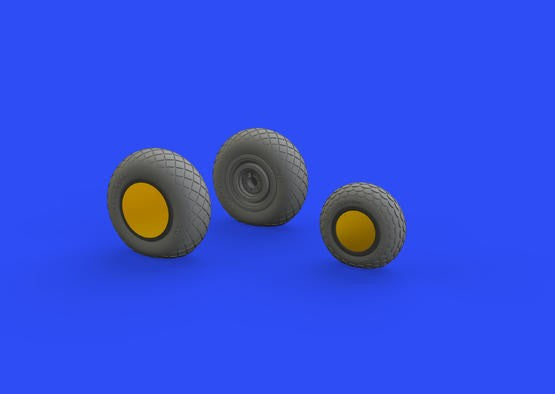 Eduard 648515 1/48 Aircraft- P38F/G Wheels for TAM (Mask & Resin)