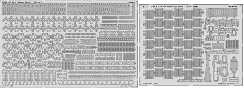 Eduard 53247 1/350 Ship- USS CV10 Yorktown AA Guns for TSM