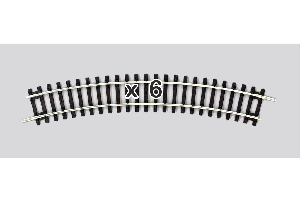Piko 55211 HO Scale Curved Track R1/30° Order 6x
