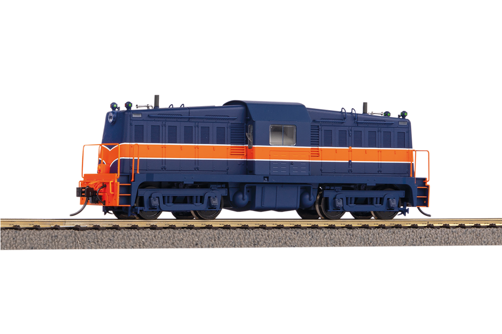 PIKO 71151 HO Scale 65-Ton Diesel, Blue/Orange, Sound