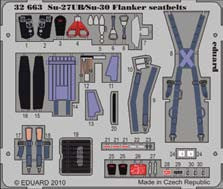 Eduard 32663 1/32 Aircraft- Su27UB/Su30 Flanker Seatbelts for TSM (Painted)