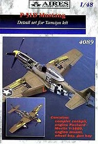 Aires 4089 1/48 P51D Detail Set w/Packard-Merlin V1650 Engine For TAM