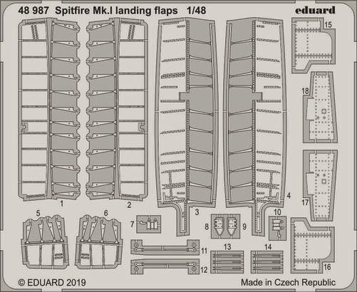Eduard 48987 1/48 Aircraft- Spitfire Mk I Landing Flaps for TAM (D)