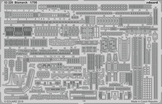 Eduard 53220 1/700 Ship- Bismarck for MGK