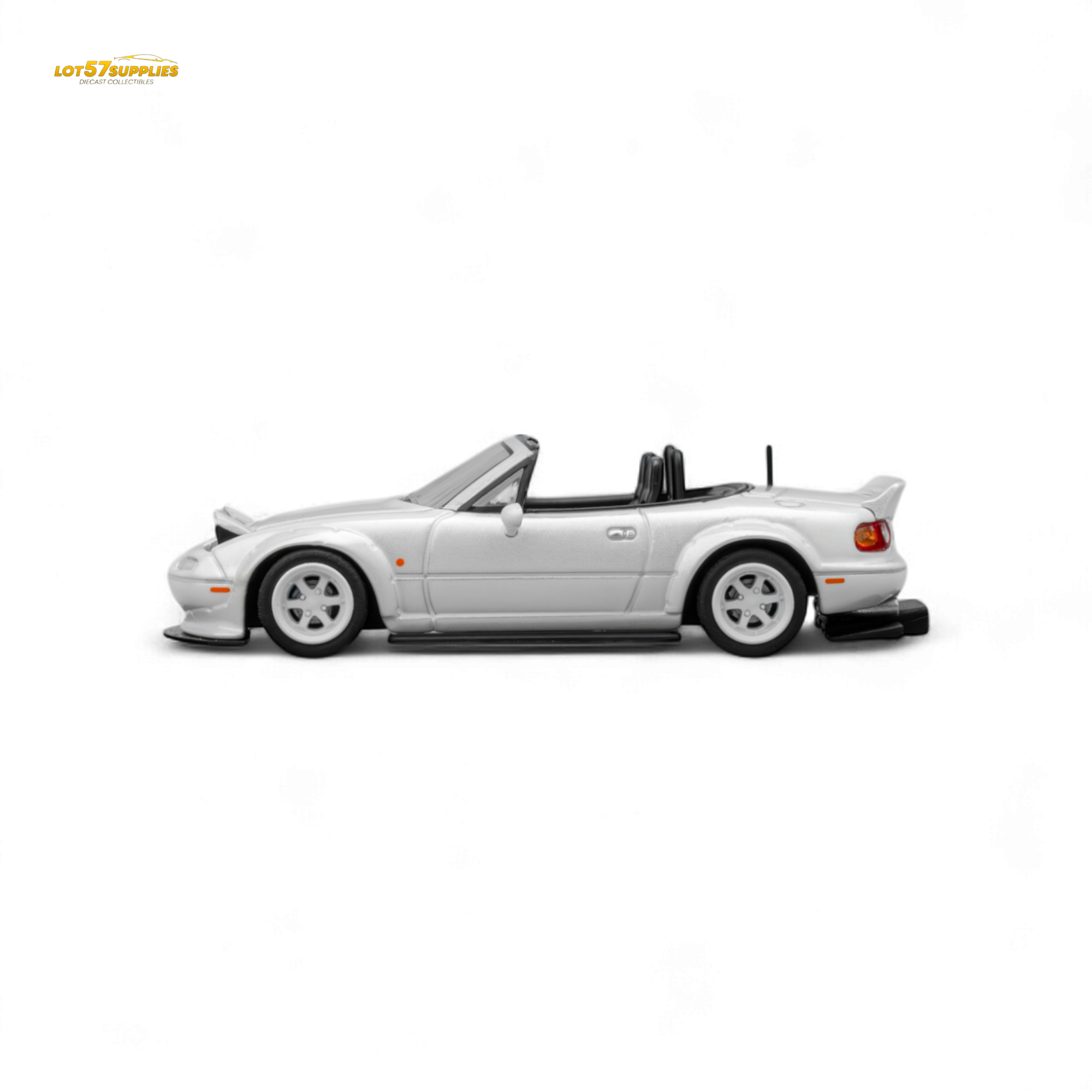 (Pre-Order) Microturbo Custom MX5 Rocket Bunny - Metallic White 1:64