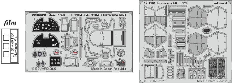 Eduard 491104 1/48 Aircraft- Hurricane Mk I for ARX (Painted)
