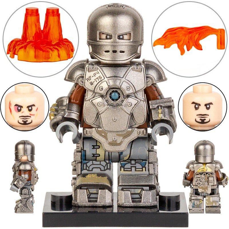 Iron Man Mark 1 First Ironman Suit lego Minifigures Custom Toys