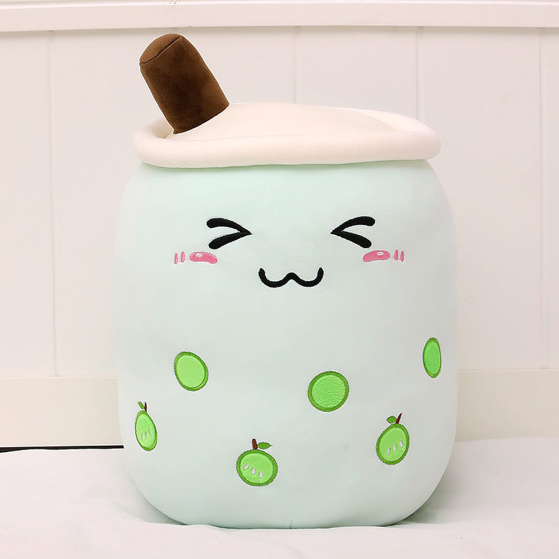 Plush Boba Tea Pillow – Soft Stuffed Bubble Tea Cup Cushion Gift