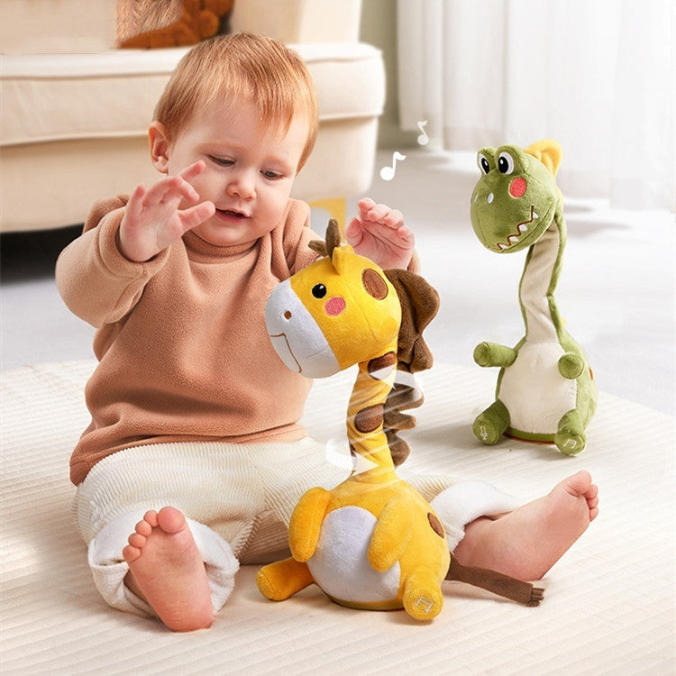 Interactive Plush Animal – Educational Puzzle Toy with Recording and Speaking Features