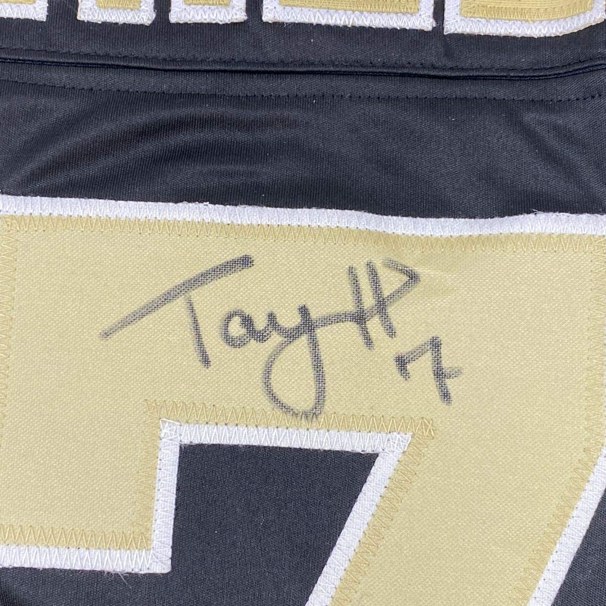 Autographed/Signed Taysom Hill New Orleans Black Football Jersey Beckett BAS COA
