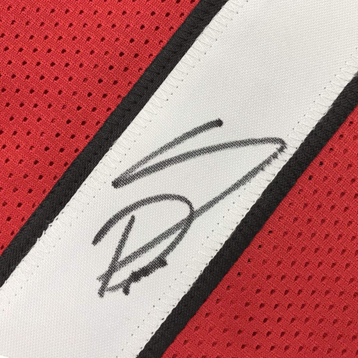 Autographed/Signed Stefon Diggs Maryland Red College Football Jersey JSA COA