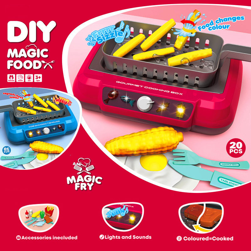 Color-Changing Play Kitchen Toy Set – Interactive Cooking Pretend Play for Kids