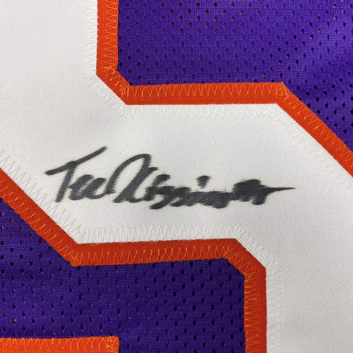 Autographed/Signed Tee Higgins Clemson Purple College Football Jersey JSA COA