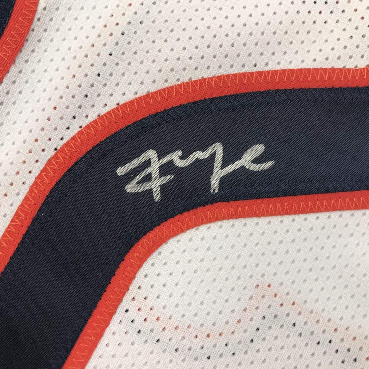 Autographed/Signed Khalil Mack Chicago White Football Jersey Beckett BAS COA