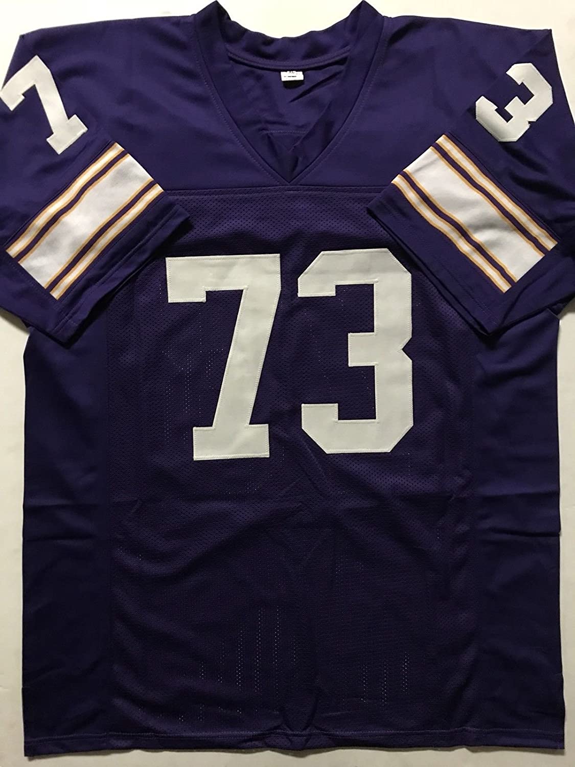 Autographed/Signed Ron Yary HOF 01  Minnesota Purple Football Jersey JSA COA