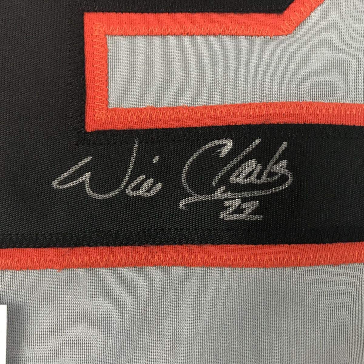 Autographed/Signed Will Clark San Francisco Grey Baseball Jersey JSA COA