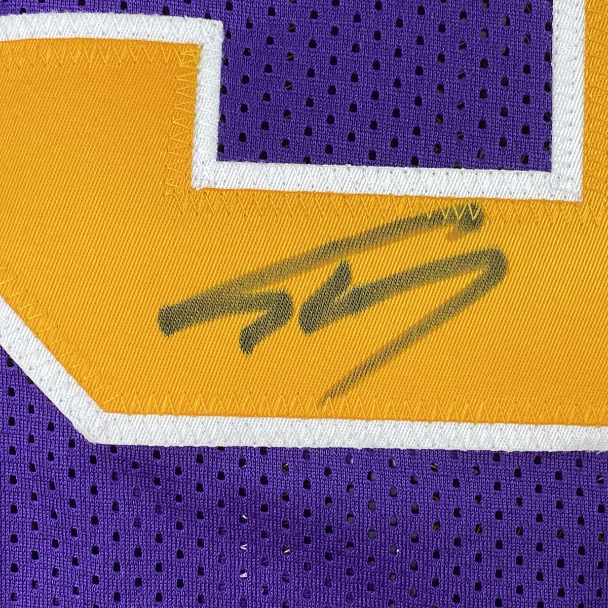 Autographed/Signed Shaquille Shaq O'Neal LSU Purple Basketball Jersey Beckett BAS COA