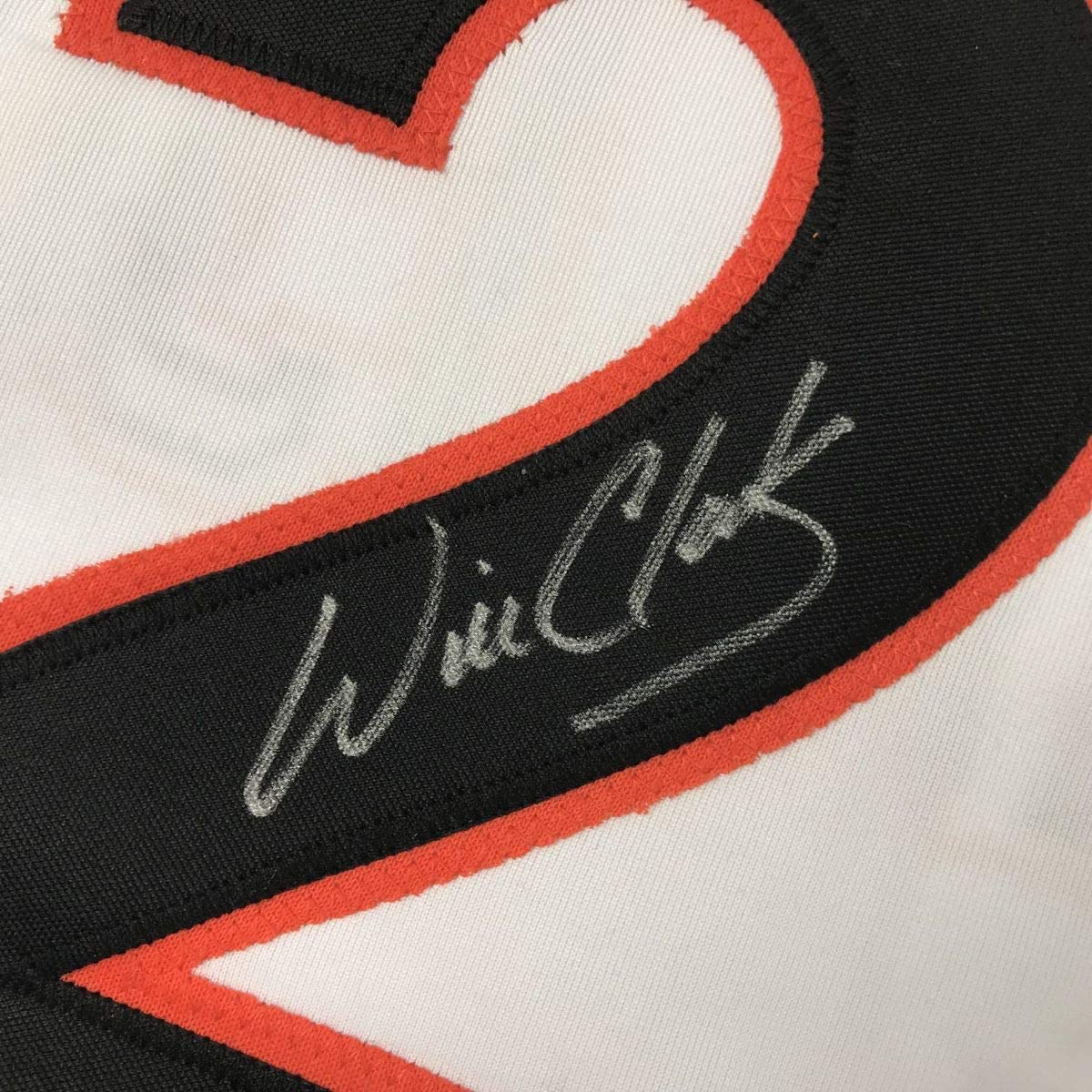 Autographed/Signed Will Clark San Francisco White Baseball Jersey Beckett BAS COA