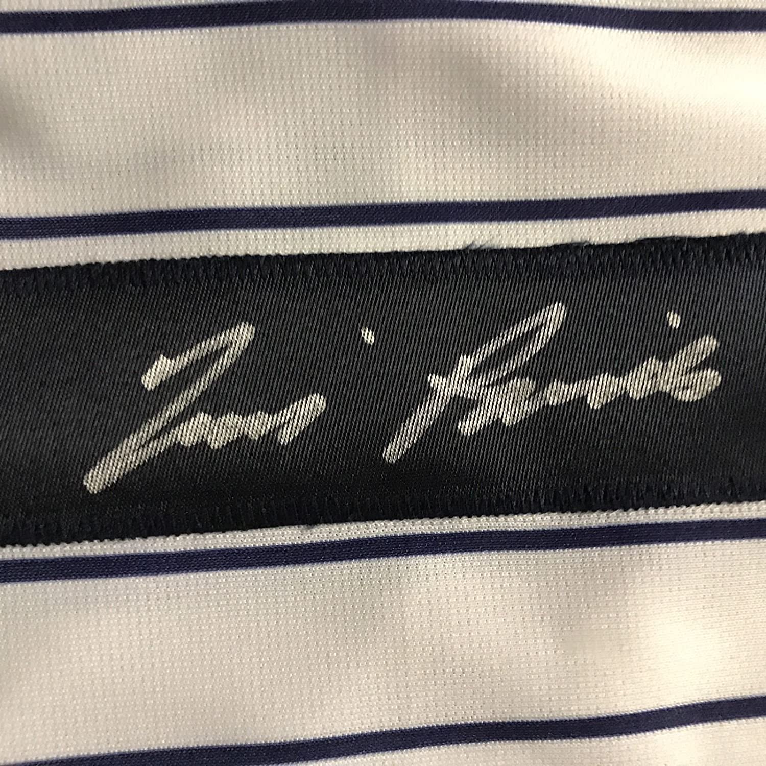 Autographed/Signed Tim Raines New York Pinstripe Baseball Jersey JSA COA