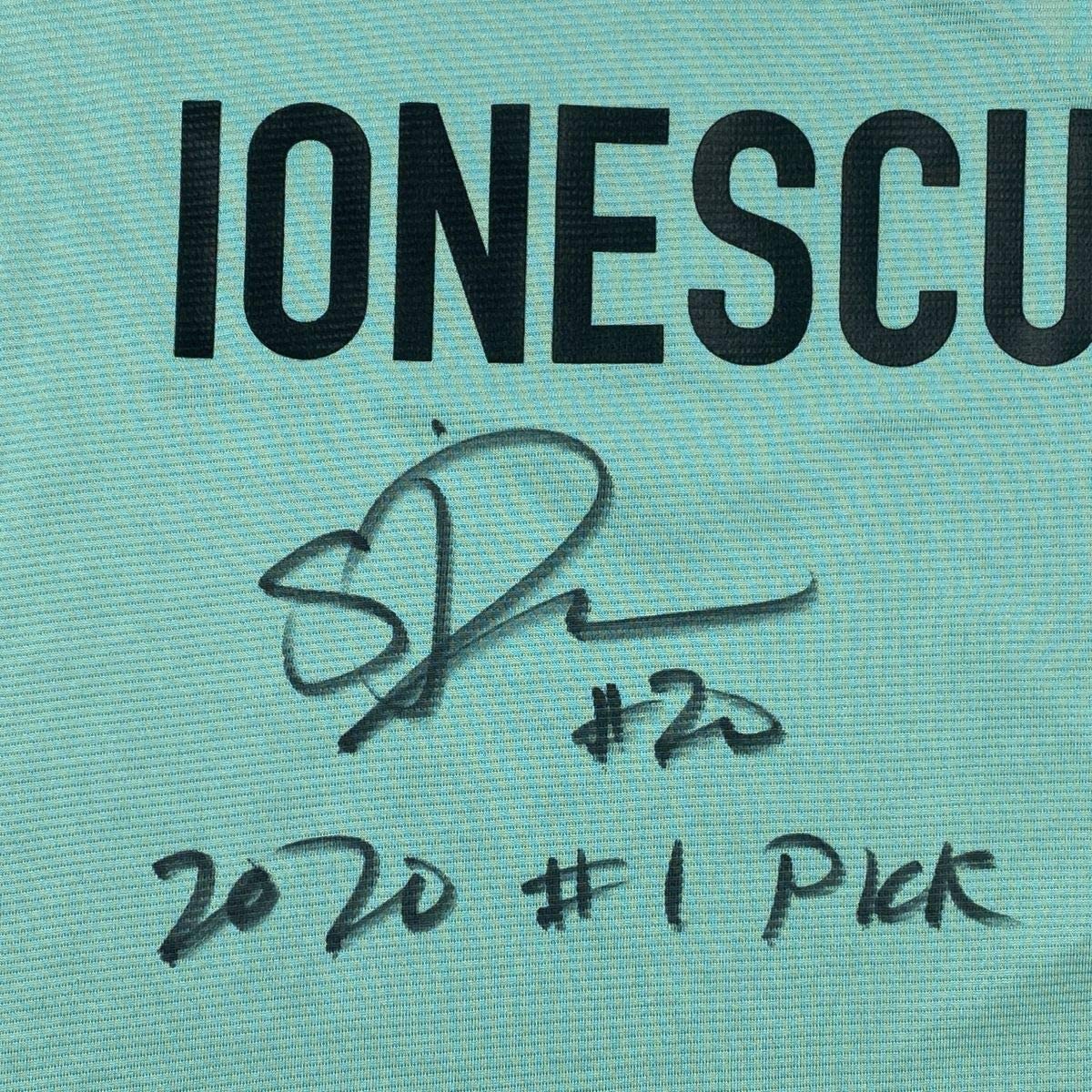 Autographed/Signed Sabrina Ionescu 2020#1 Pick New York Liberty Green Basketball Jersey Fanatics COA