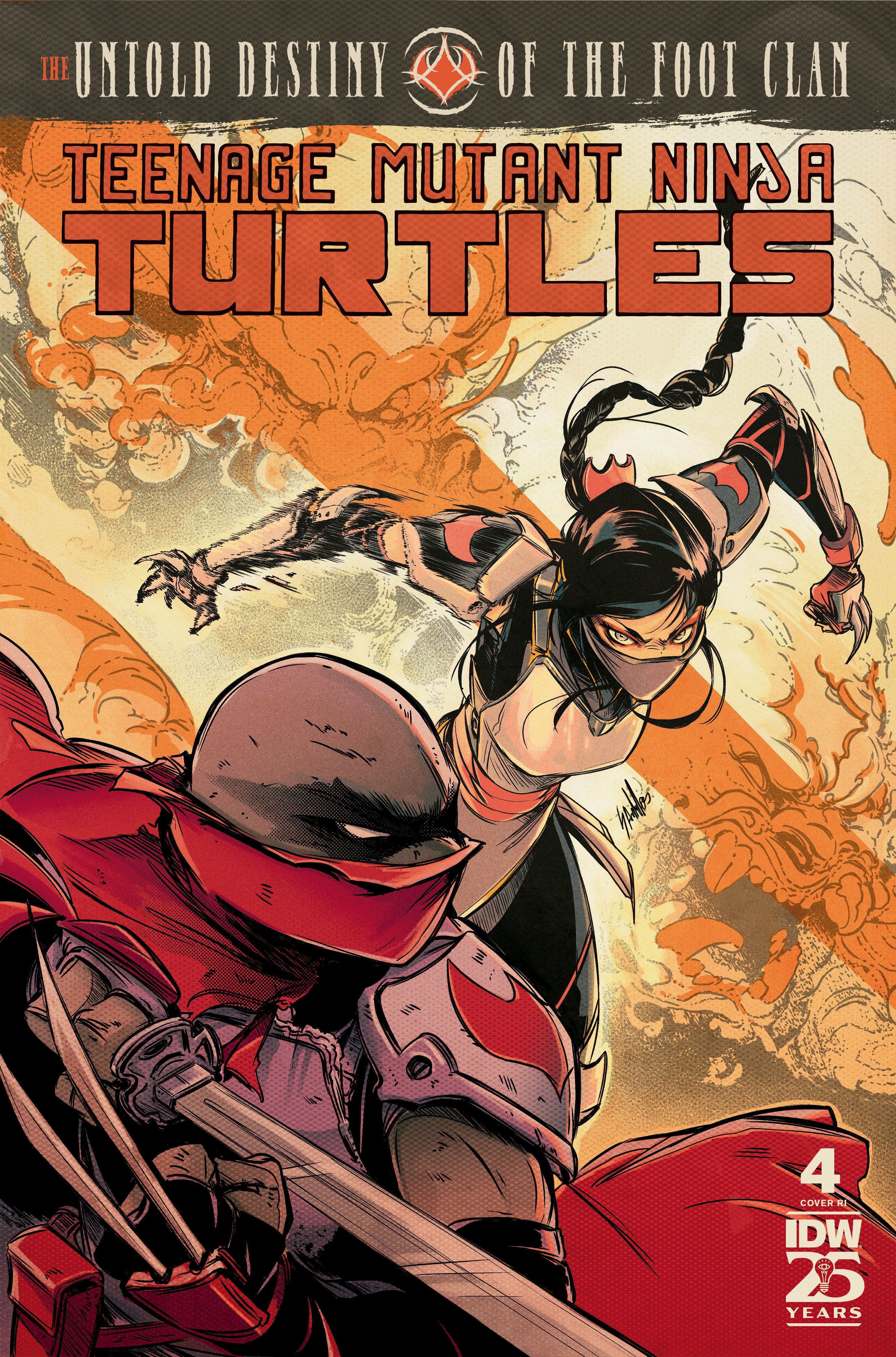 Teenage Mutant Ninja Turtles: The Untold Destiny of the Foot Clan #4 Variant RI (10) (Santtos)[1:10]  (06/19/2024)