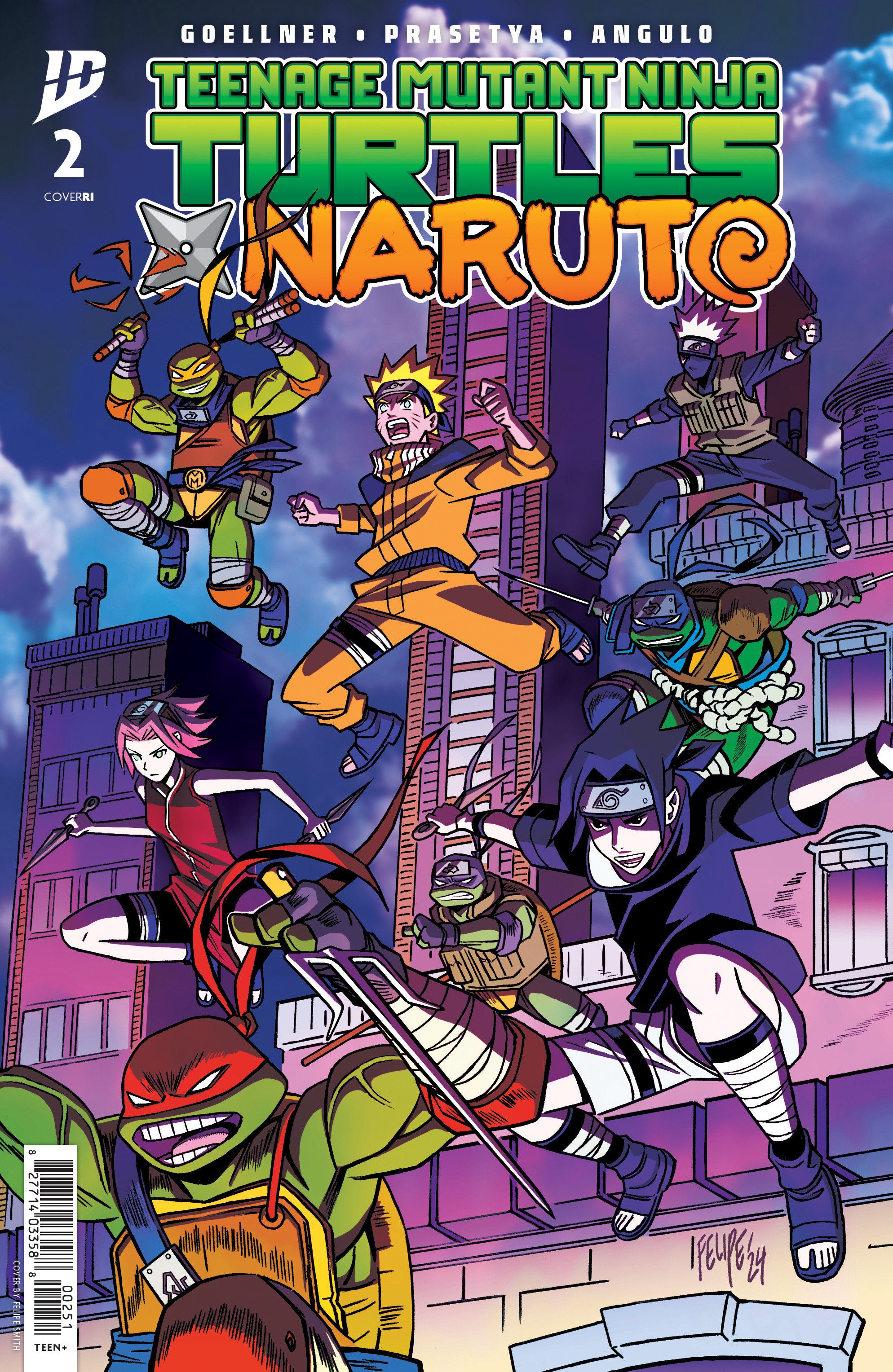 Teenage Mutant Ninja Turtles X Naruto #2 Variant Ri (25) (Smith)[1:25] Cb  (01/15/2025)