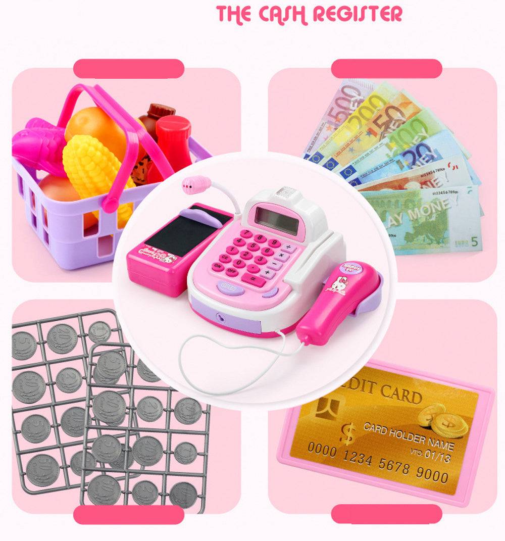 Kids Supermarket Checkout Toy – Interactive Plastic Cash Register