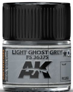 AK Interactive RC252 Real Colors: Light Ghost Grey FS36375 Acrylic Lacquer Paint 10ml Bottle