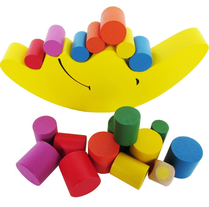 Wooden Moon Balance Toy – Fun Stacking Game for Kids and Families