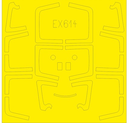 Eduard EX614 1/48 Mask Aircraft- Su27UB TFace for HBO