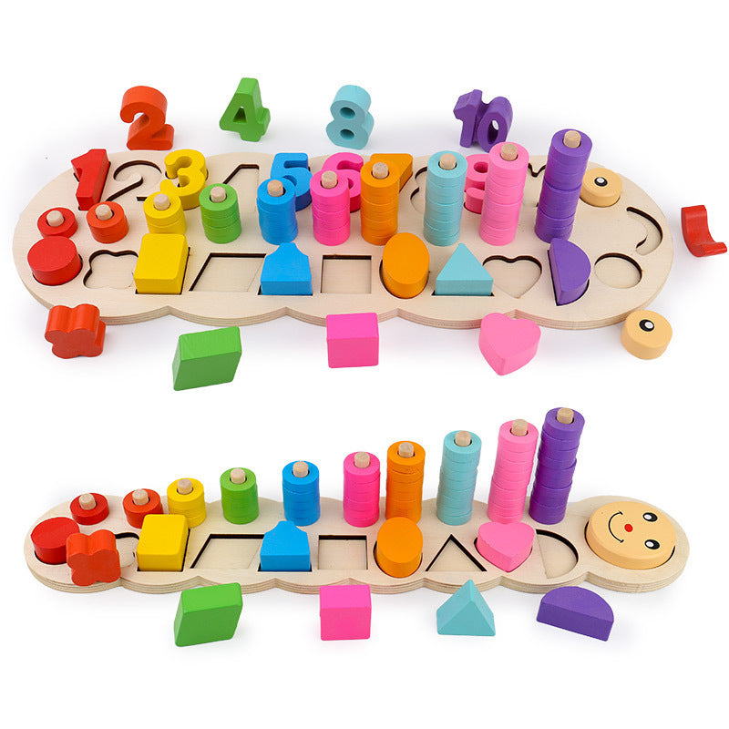 Wooden Logarithmic Board – Early Learning Math and Color Recognition Toy