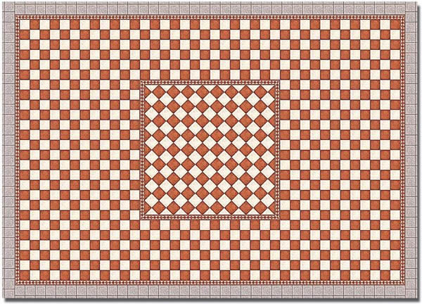 Busch 7413 HO Scale Printed Surface Sheets pkg(2) Antique Flagstone