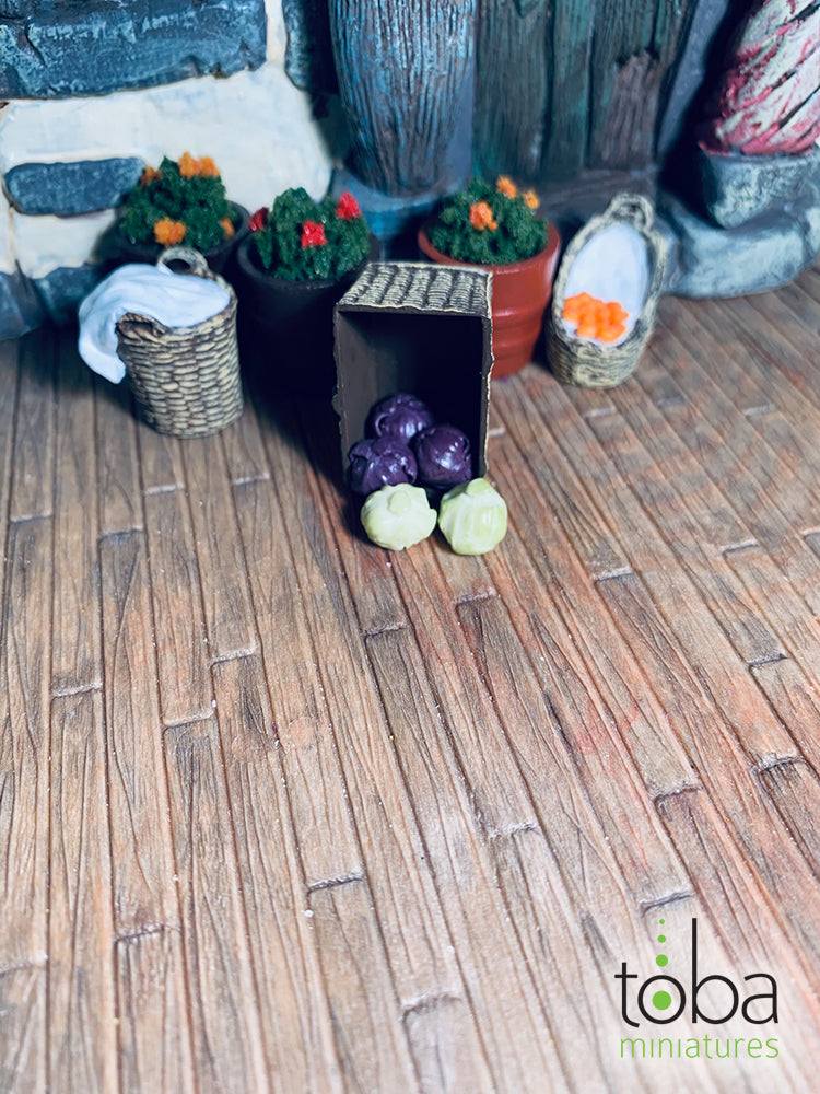 Toba Miniatures 1031 1/12 Scale Cabbage and Letuce (5)