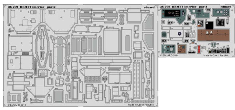 Eduard 36269 1/35 Armor- HEMTT Interior for ITA (Painted)