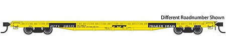 Walthers Mainline 5347 HO Scale 60' Pullman-Standard Flatcar - Ready to Run -- Trailer-Train OTTX #90126 (modernized version, yellow, black TT logo)