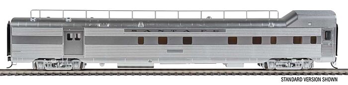 Walthers Proto 920-9621 HO Scale 85' Pulllman-Standard Baggage-Dormitory Transition Car -- Santa Fe #3477 (Real Metal Finish)