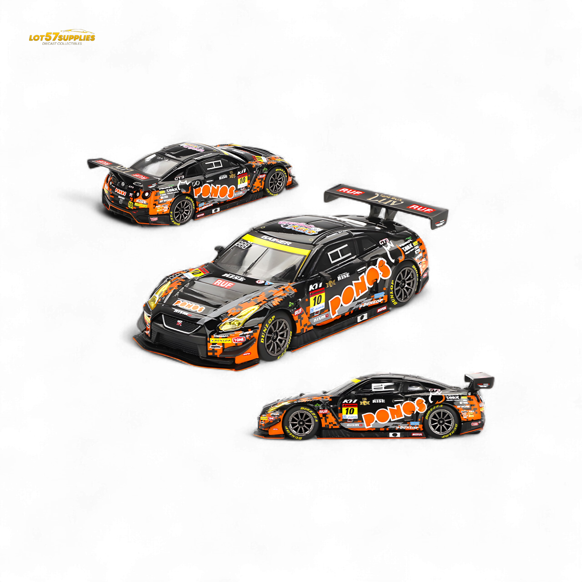 Mini-GT Nissan GT-R Nismo GT3 #10 "PONOS GAINER GT-R" 2023 SUPER GT SERIES #860 1:64