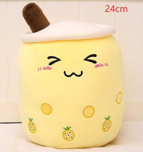 Plush Boba Tea Pillow – Soft Stuffed Bubble Tea Cup Cushion Gift